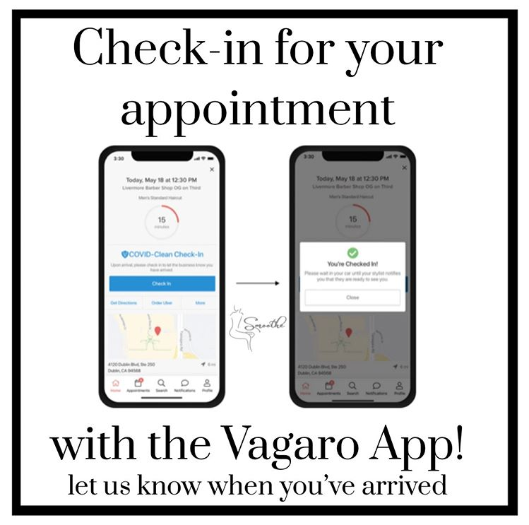 Download the Vagaro App to check into Smoothe