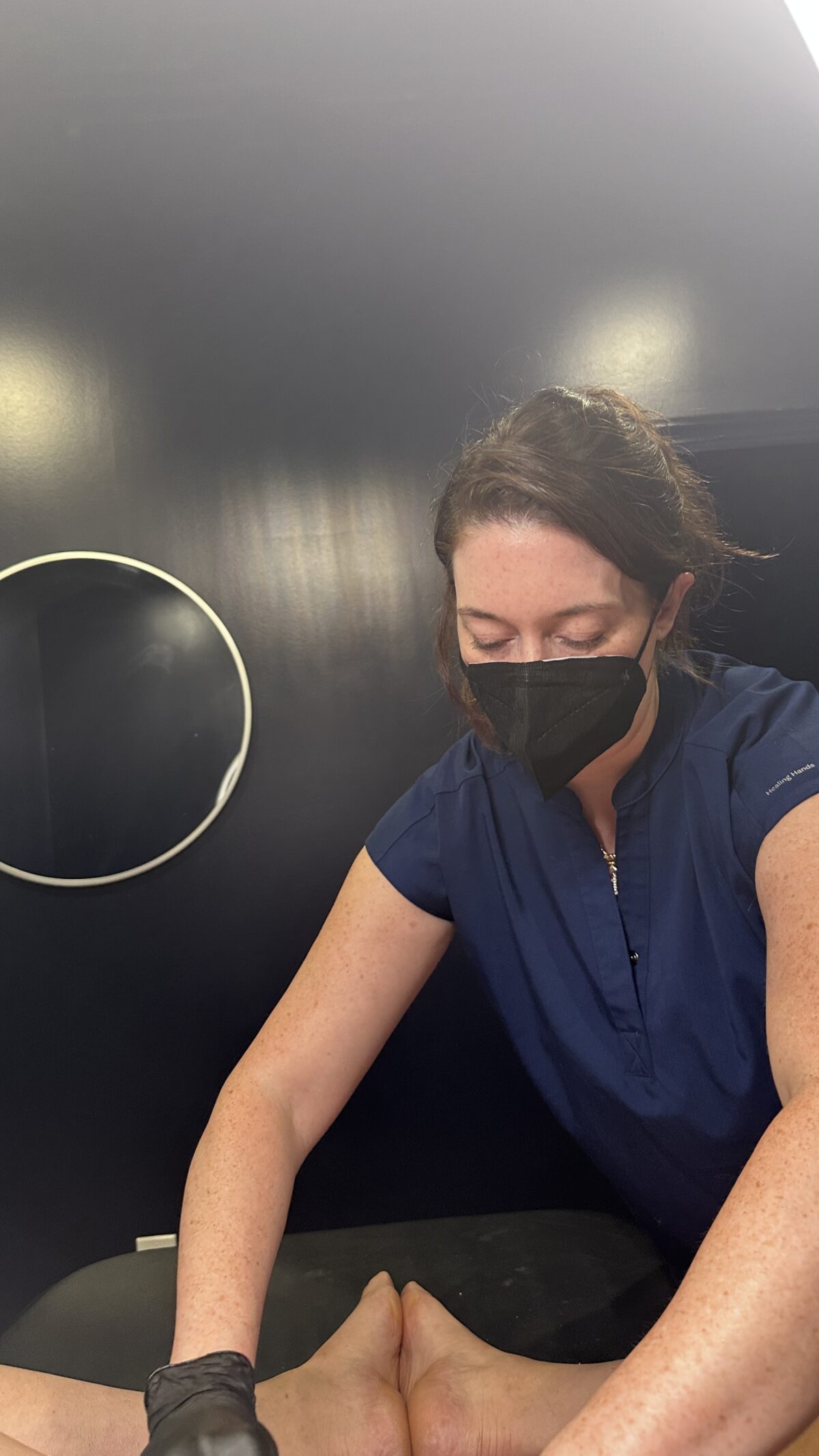 Stephanie Staton, Smoothe & Co. manager doing a Brazilian wax in Raleigh, NC.